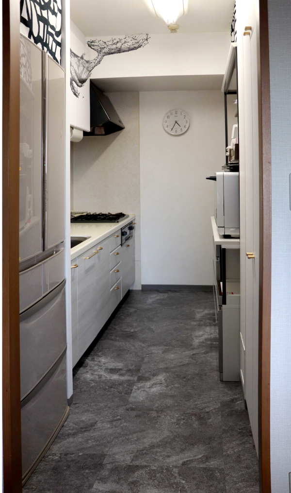 Diy キッチン 洗面所の床をリフォーム フロアタイルを初心者が簡単 きれいに貼る方法 ポイント グリーン インテリア ー 何気ない日々をおもしろく ー